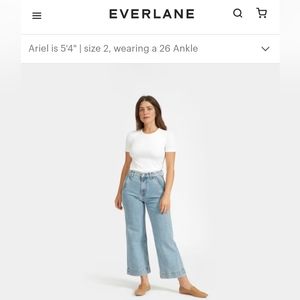NWT Everlane The Wide Leg Jean, size 28